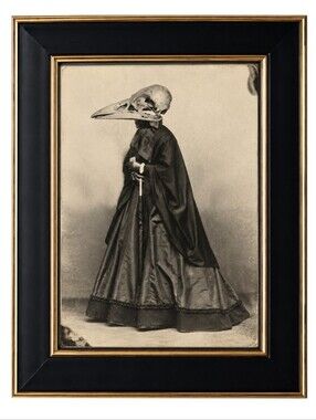 Vintage Animal Bird Head Anatomy Oddity Oddities  Gothic Goth Framed Photo Print